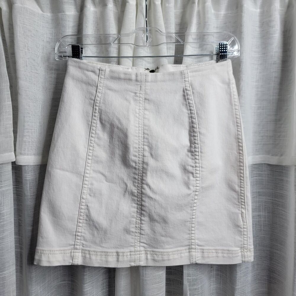 Free People White Mini Skirt
